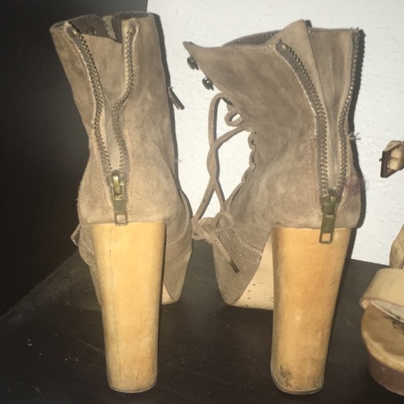 Steve Madden Taupe Booties - Picture 3 of 5